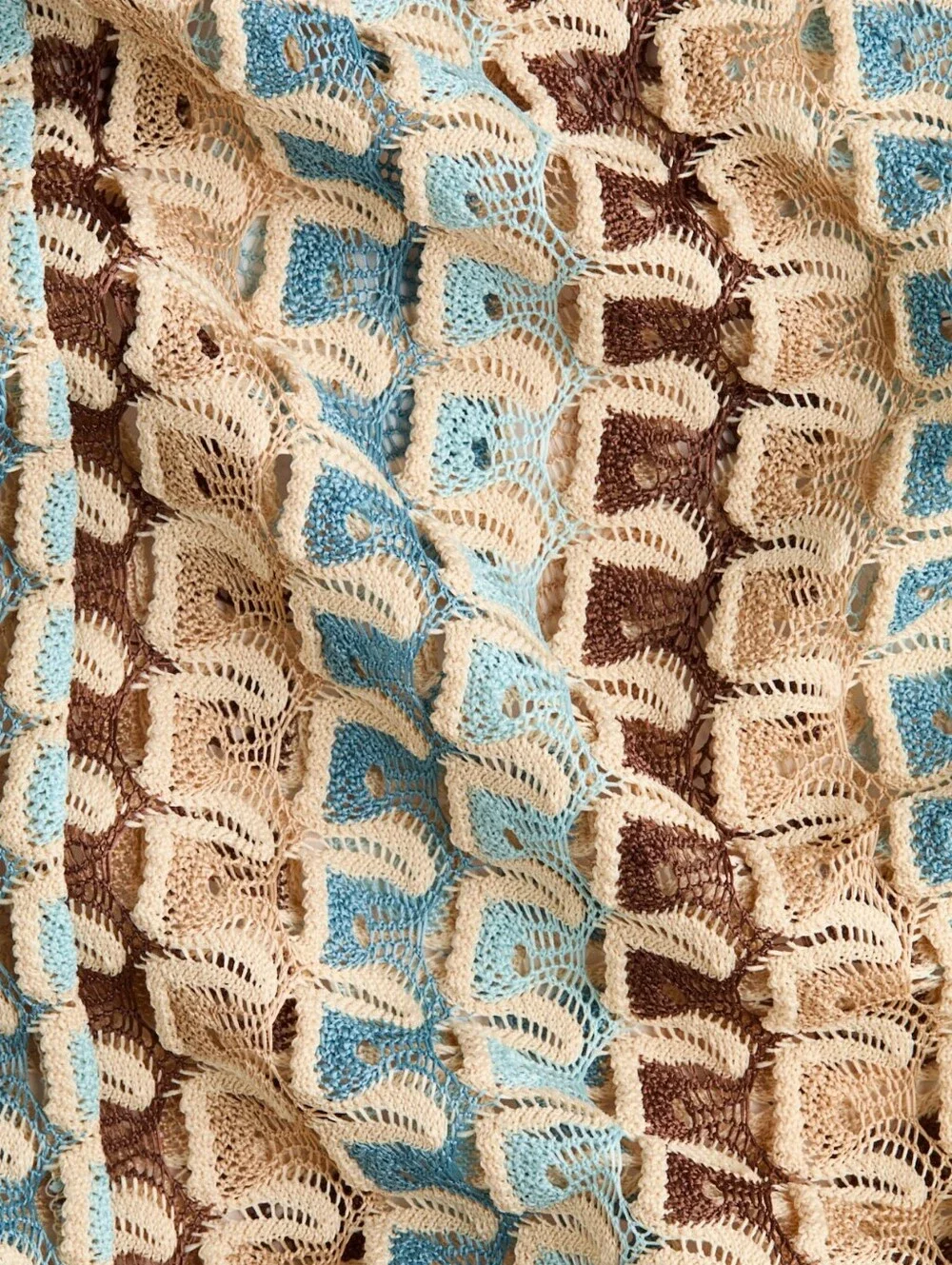 H&M Crochet-Look Maxi Dress Light beige/patterned Bnwt Unlined See-through - Picture 13 of 16